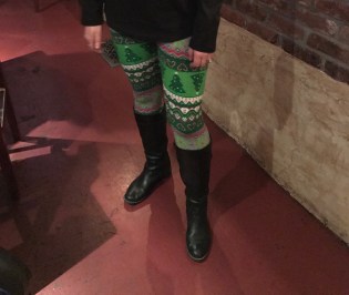 Image of Christmas-themed leggings