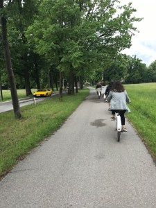Bicycles on a path in Salzburg