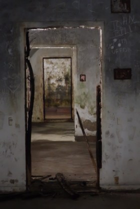 Image of doorways to Nazi bunkers.