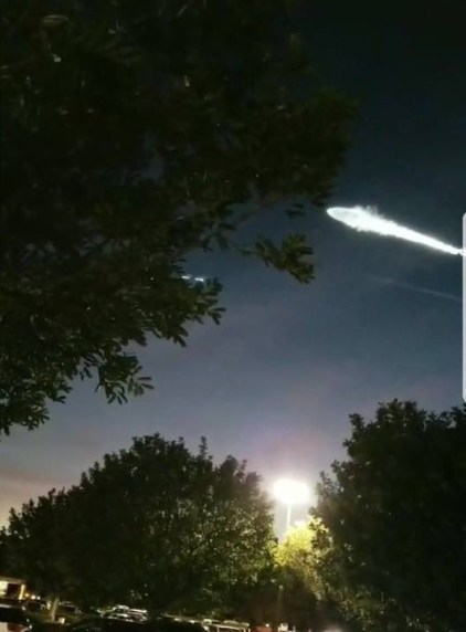 Image of rocket over Southern California