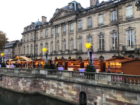Image of Christmas market in front of Palais Rohan