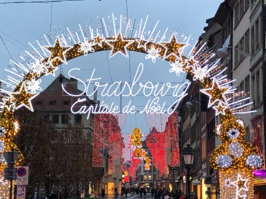 Image of Christmas sign in Strausourg.